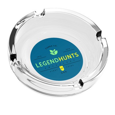 Glass Ashtray with Full Color Imprint